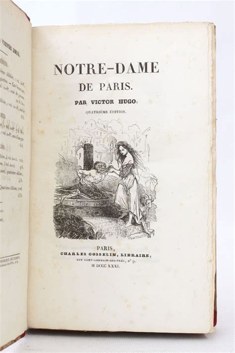 Hugo Notre Dame De Paris First Edition Edition Notre Dame De Paris Victor