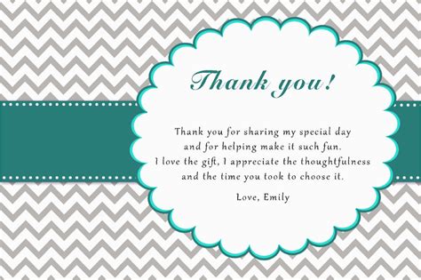 Thank You Card After Birthday Party Birthdaybuzz