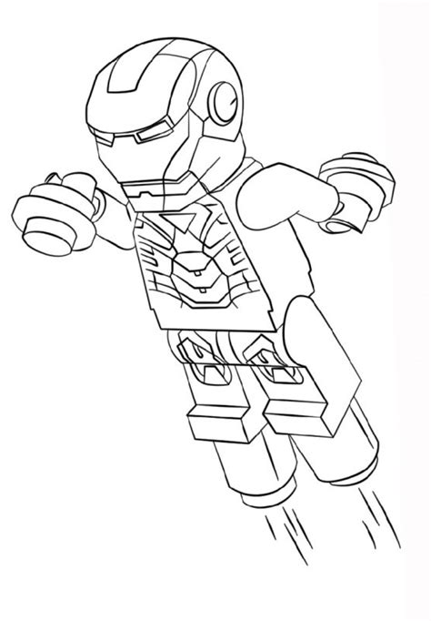 Lego Iron Man Coloring Pages Free K5 Worksheets