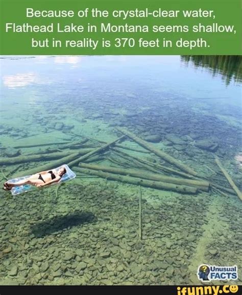 Because Of The Crystal Clear Water Flathead Lake In Montana Seems