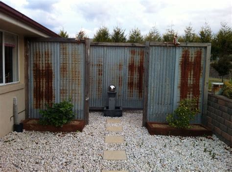 Upcycle Corrugated Iron Corrugated Metal Fence Privacy Fence Designs