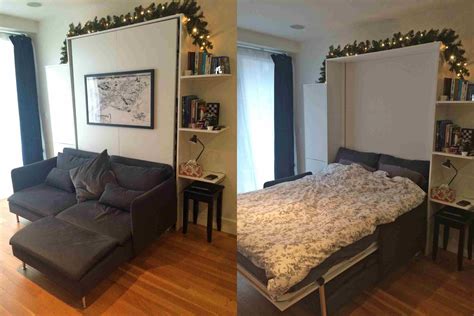 We custom build over sixteen sofa styles with hundreds of fabric choices as well as c.o.m. Murphy Bed Sofa Combo Murphysofa Clean Queen Wall Bed Sofa ...