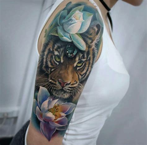 Gorgeous Tiger Half Sleeve Chantalxomarie With Images