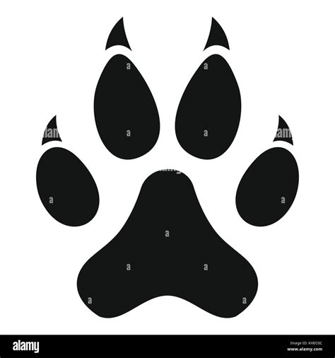 Cat Paw Icon Simple Style Stock Vector Image And Art Alamy