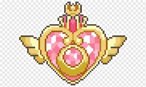 Sailor Moon Pixel Art Dark Kingdom Moon Pixel Manga Heart Chibi Png