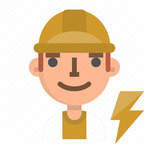 Avatar Electrical Emoji Engineer Male Profile User Icon