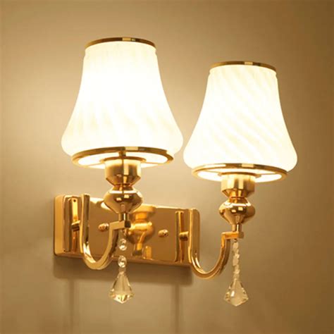 Hghomeart Simple Modern Glass Sconces Led Wall Lamp Reading Light Bed