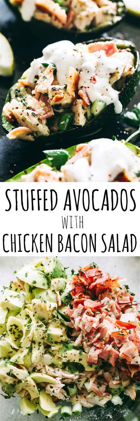 Stuffed Avocados With Chicken And Bacon Easy Keto Lunch Idea