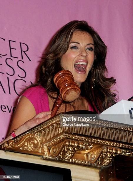 Elizabeth Hurley Evelyn Lauder Ring The Nyse Closing Bell To Kick Off