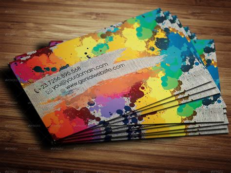 Graphic Paint Artist Business Card By Nonerazvan Graphicriver