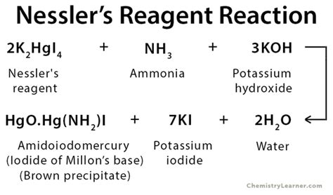 Reagents & what it does. Nessler's Reagent: Definition, Formula, and Uses