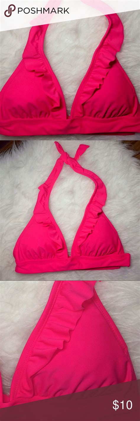⚡️flash Sale Pink Ruffle Bikini Top ⚡️ Ruffled Bikini Top Bikini Tops Ruffled Bikini
