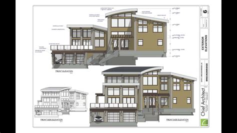 Dimensioning arc and circular floor plan featuresarc and circular floor plan features that originate from the foundation do not require floor plan dimensions other arc and circular floor plan features are dimensioned on the floor plan by giving location and radius or diameter dimensions. 5 Exterior Elevations & Details - Breckenridge Home Design ...