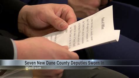 Seven New Dane County Deputies Sworn In Youtube