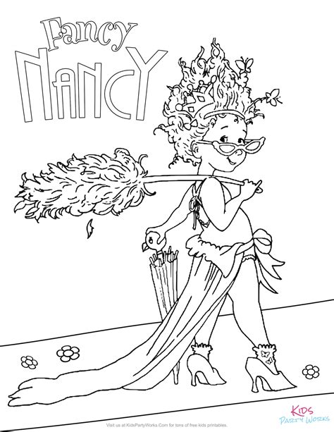 Free Coloring Pages Fancy Nancy Printable