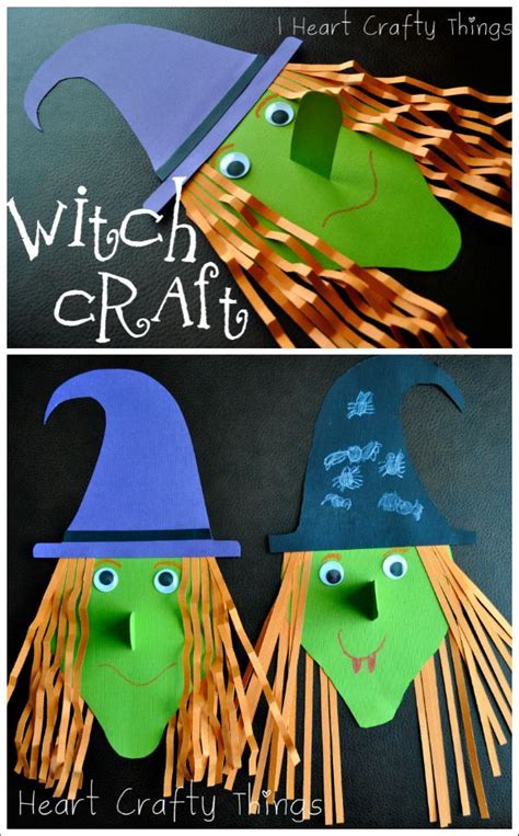 Get templates + instructions for this halloween art project for kids + other easy halloween arts and crafts for kids. Witch Craft | Halloween crafts for kids, Halloween crafts ...