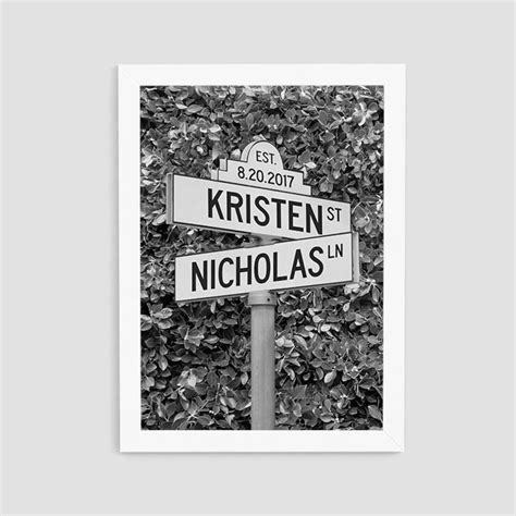 Personalized Intersection Street Sign Custom Street Sign Print