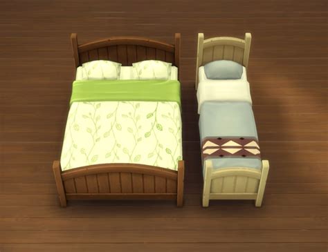 My Sims 4 Blog Rustic Bed Frames By Plasticbox