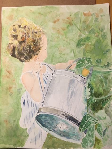 Little Girl And Her Pail Wetcanvas Online Living For Artists