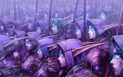 fondos de pantalla arte fantasía anime obra de arte mundo de warcraft elfos de la noche