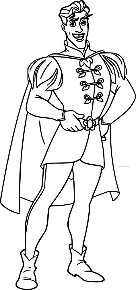 Princess frog coloring pages, invites & more! Disney The Princess And The Frog Prince Naveen Coloring ...