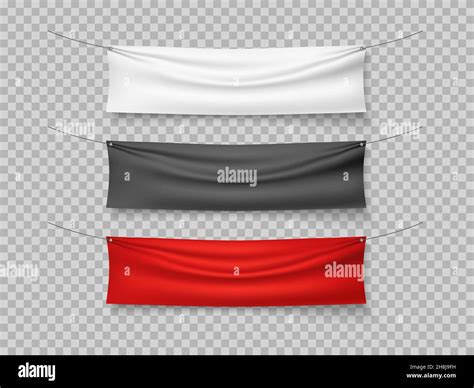 Color Textile Banners Different Colors Hanging Canvas Red Black