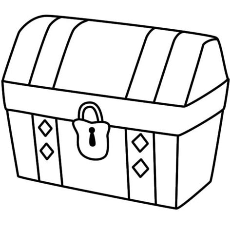 So, with a simple movement of your hand, print or download the treasure chest coloring page and start painting! A Simple Drawing of Locked Treasure Chest Coloring Page ...