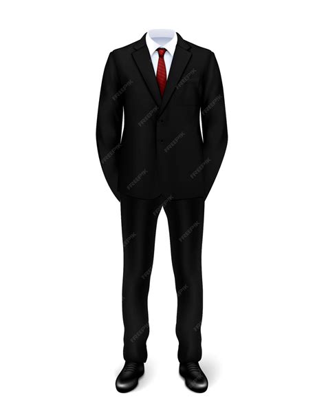 Premium Vector Black Man Suit Put On Invisible Mannequin Or Male