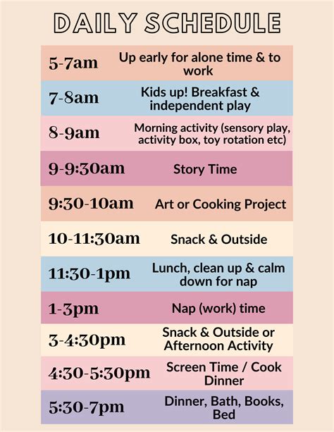 Toddler Routine Chart Daily Schedule Kids Preschool Etsy