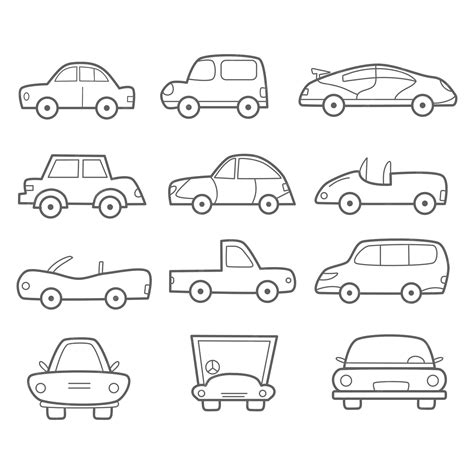 Premium Vector Collection Of Cute Cars Doodle