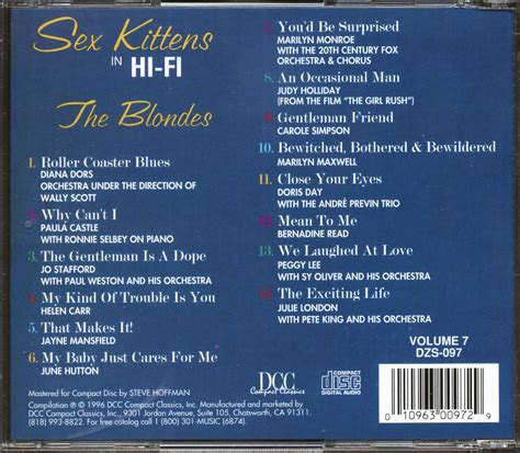 Various Cd Music For A Bachelors Den Vol7 Sex Kittens In Hi Fi The Blondes Cd Bear