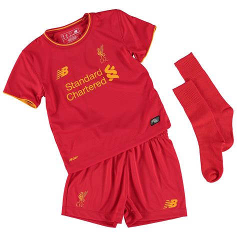 New Balance Childrens Kids Football Soccer Liverpool Home Infant Kit