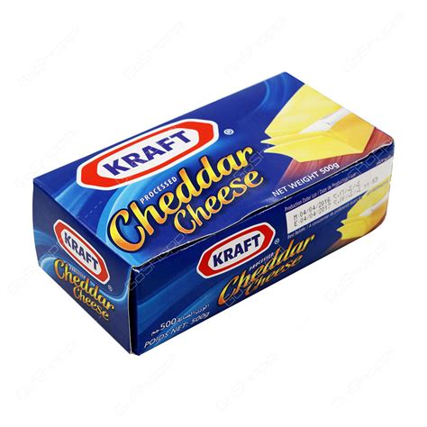 Kraft Processed Cheddar Cheese 500 G Buy Online