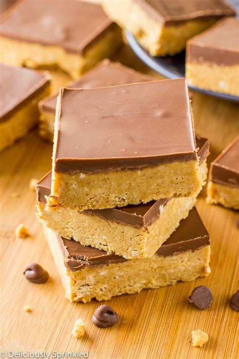 With so few ingredients, it's important to use a chocolate you would be perfectly happy to snack out of hand. No-Bake Chocolate Peanut Butter Bars | Deliciously Sprinkled