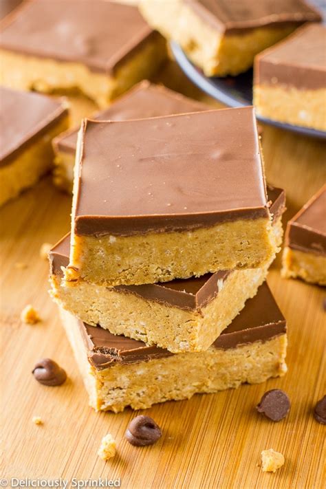 Reviews for photos of no bake chocolate oat bars. No-Bake Chocolate Peanut Butter Bars | Deliciously Sprinkled