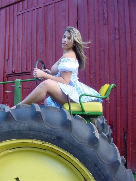 Blonde Riding Tractor In Dorothy Outfit And Tits Gthang