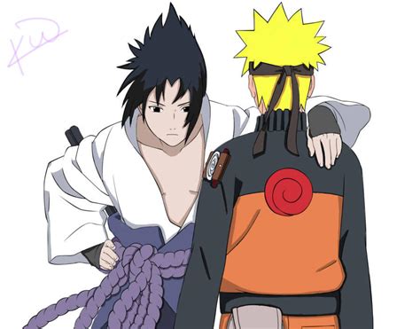 Sasuke And Naruto By Xrainingxcolourx On Deviantart
