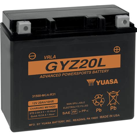Yuasa GYZ High Performance Maintenance Free Battery | FortNine Canada