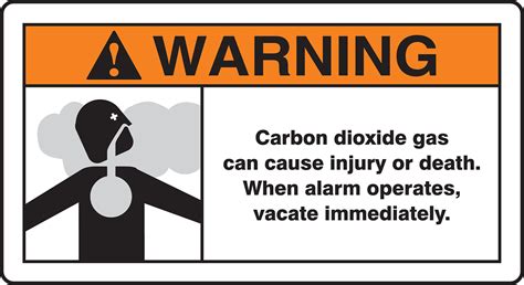 Carbon Dioxide Gas Can Cause Injury Ansi Warning Safety Sign Mfxg340