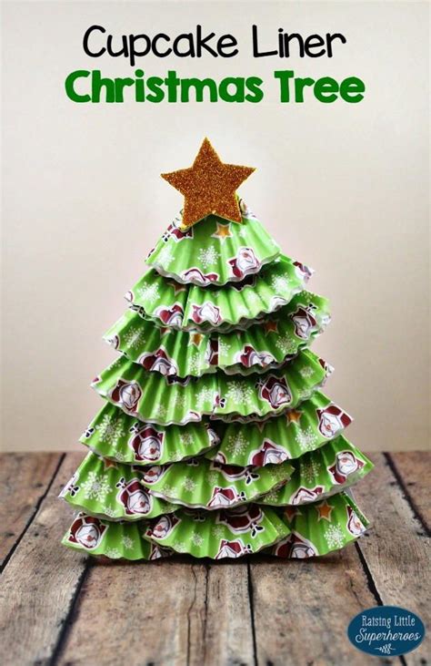 Cupcake Liner Christmas Tree Christmas Tree Crafts Easy Crafts For