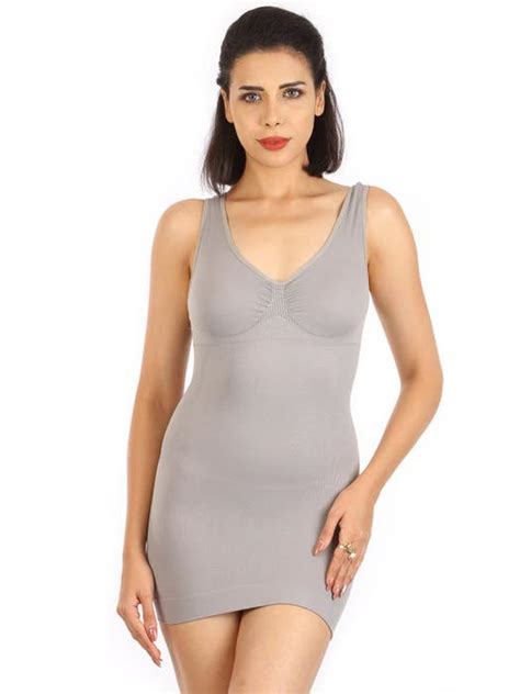 shyle grey camisole shapewear with padded built in bra