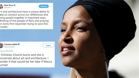 Ilhan Omar Muslim Congresswoman Abused For Notre Dame Tribute On