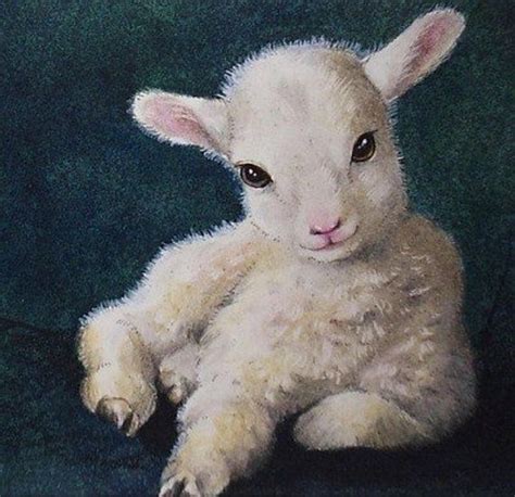 Easter Spring Baby Lamb Art By Melody Lea Lamb Bookmark Etsy Baby
