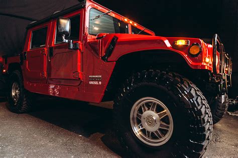 This Sweet Red Hot Electric Hummer H1 Is Arnies Newest Electric Ride