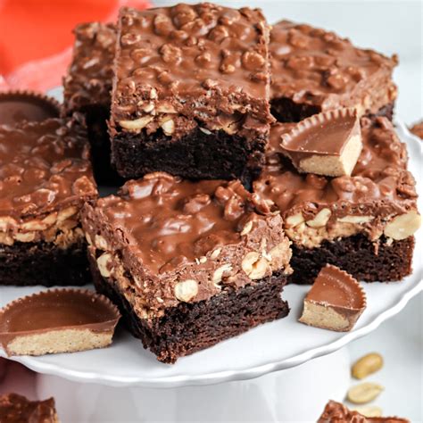 Peanut Butter Cup Crunch Brownies Food Folks And Fun