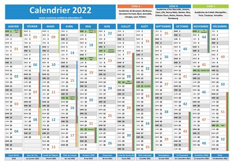 Calendrier Scolaire 2023 Et 2022 Imprimer Calenweb Calendrier