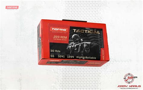 Munition 223 Norma Tactical Munition 55gr Fmj