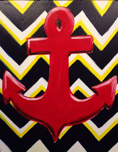 Chevron Anchor Pinots Palette Painting