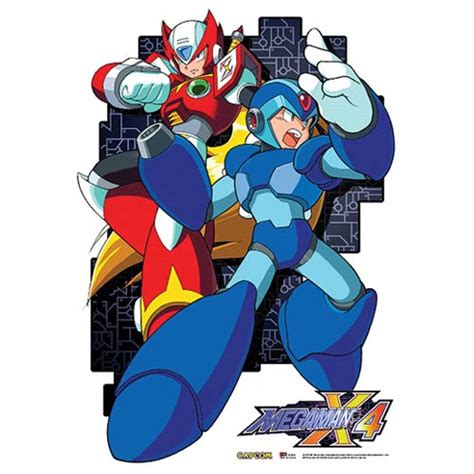 Mega Man X4 Mega Man And Zero Wall Scroll