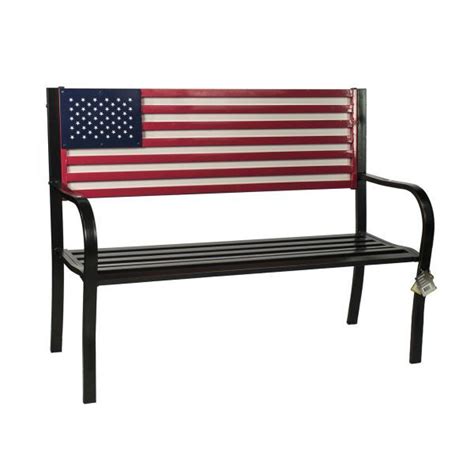 American Flag Outdoor Garden Bench Order At